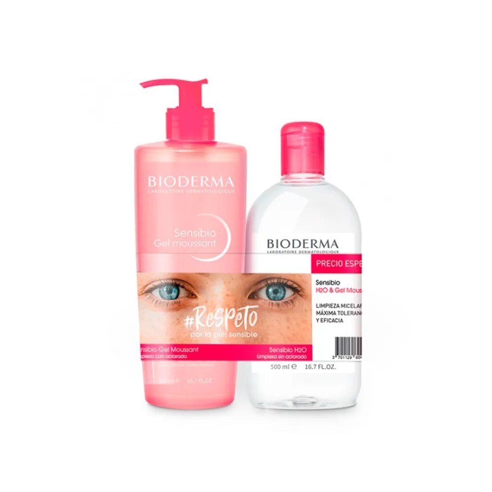 PACK SENSIBIO H2O + SENSIBIO GEL MOUSSANT 500 ML BIODERMA