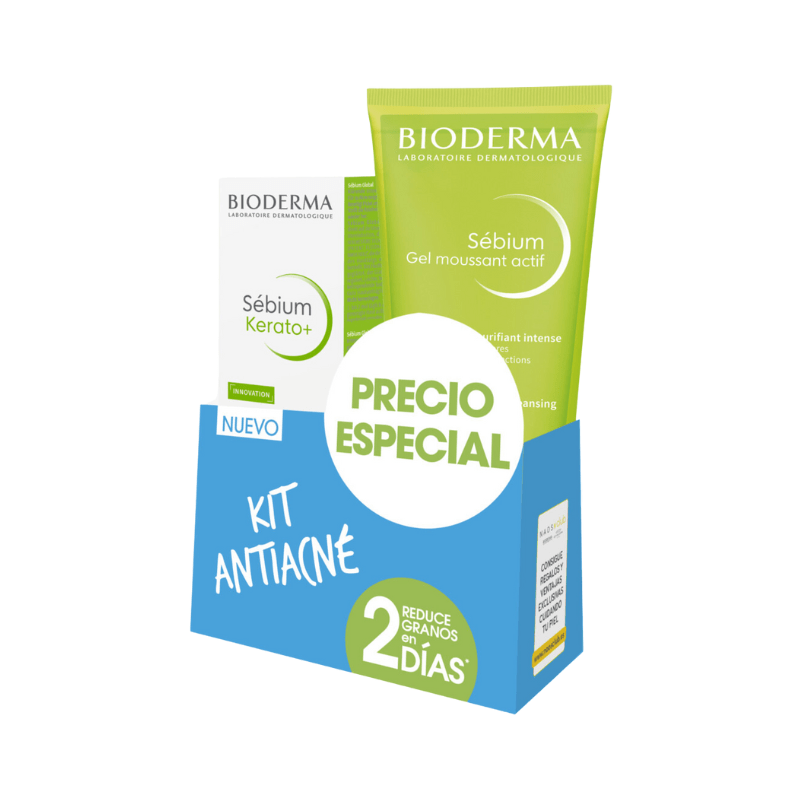 PACK SEBIUM KERATO + GEL ACTIF BIODERMA