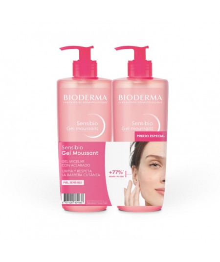 PACK DUPLO SENSIBIO GEL MOUSSANT 500 ML BIODERMA